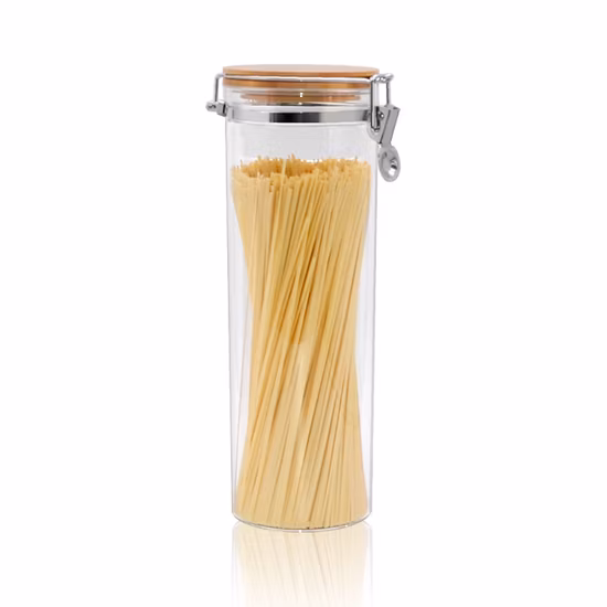 Couvercle à pince de verrouillage en cristal Borosilicate, bocaux et récipients en verre pour aliments de cuisine à côté droit