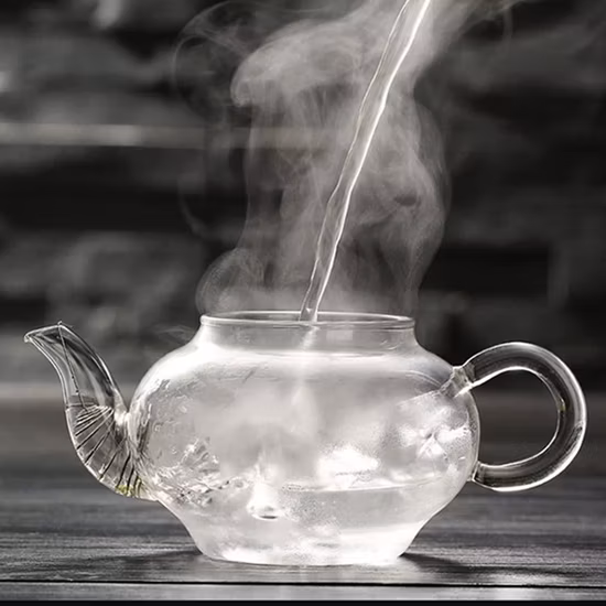 Mini théière en verre à haute teneur en Borosilicate de 200ml, bouilloire à thé en verre