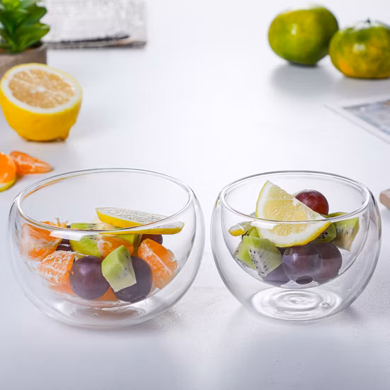 Vaisselle en verre ambré, vaisselle en verre borosilicate résistant à la chaleur, bol en verre à salade