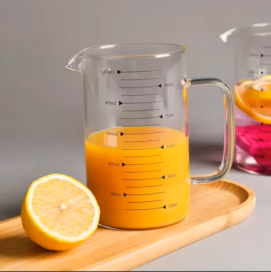 Tasse à mesurer en verre Borosilicate, tasse à café, tasse en verre avec poignée, bécher en verre